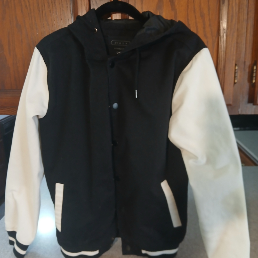 21men Black and White Varsity Jacket